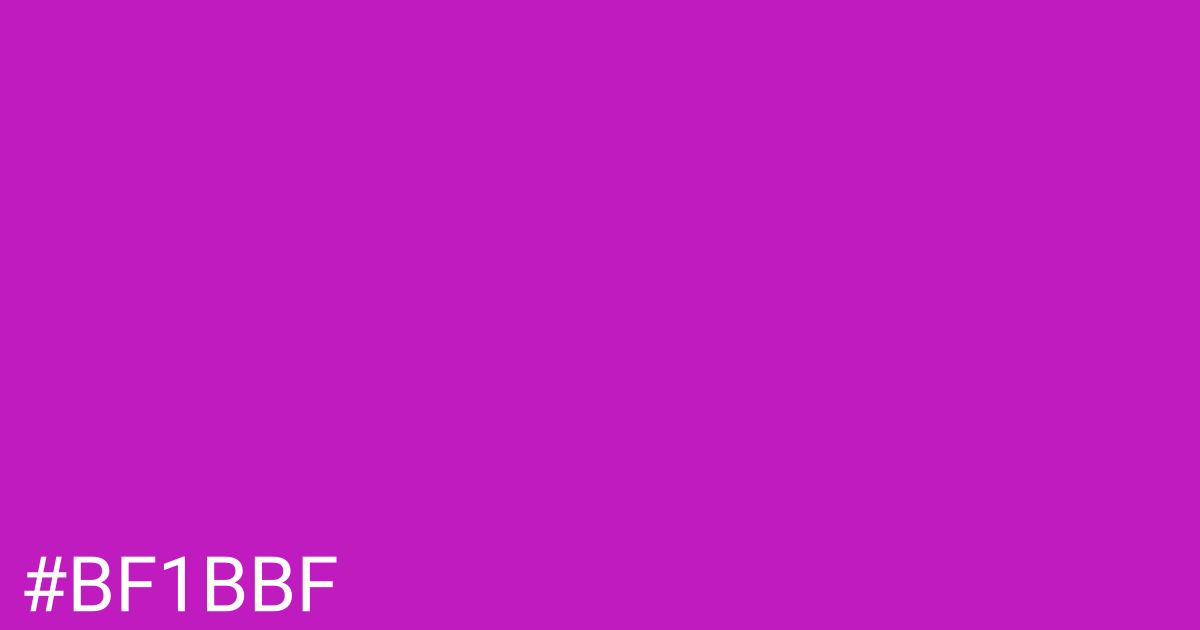 Hex color #bf1bbf graphic