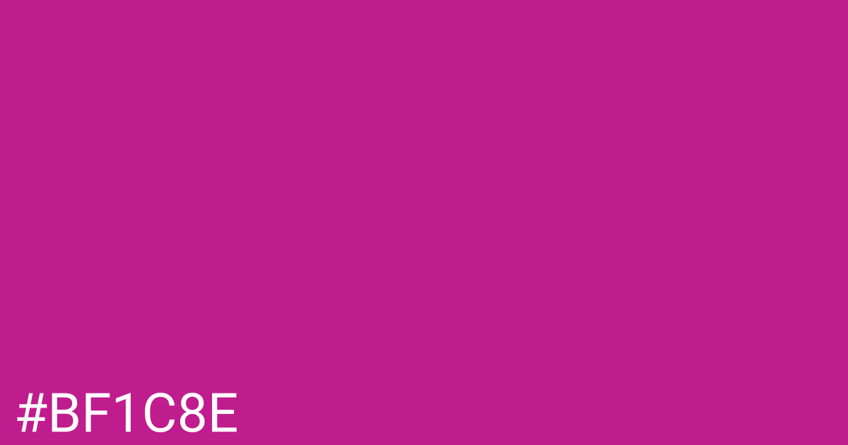 Hex color #bf1c8e graphic