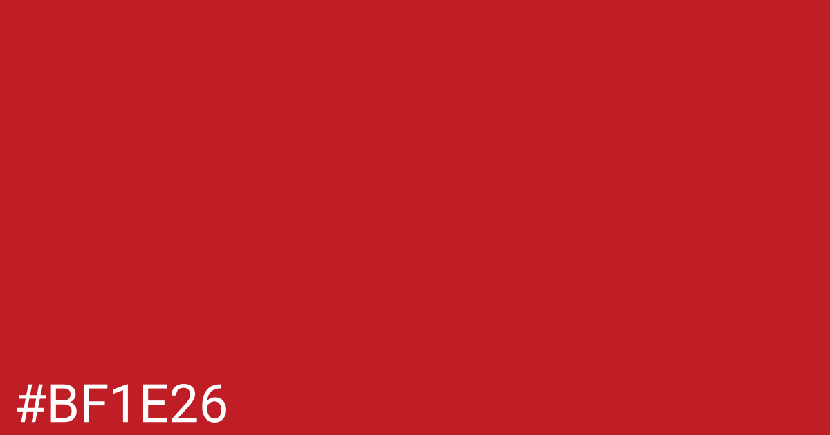 Hex color #bf1e26 graphic