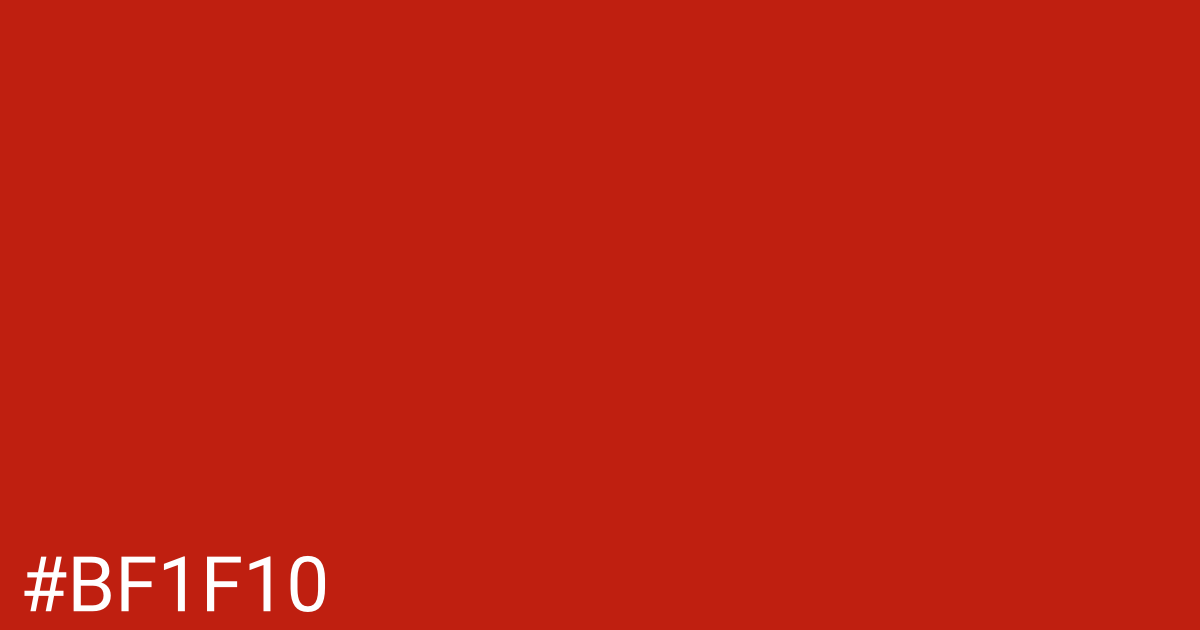Hex color #bf1f10 graphic