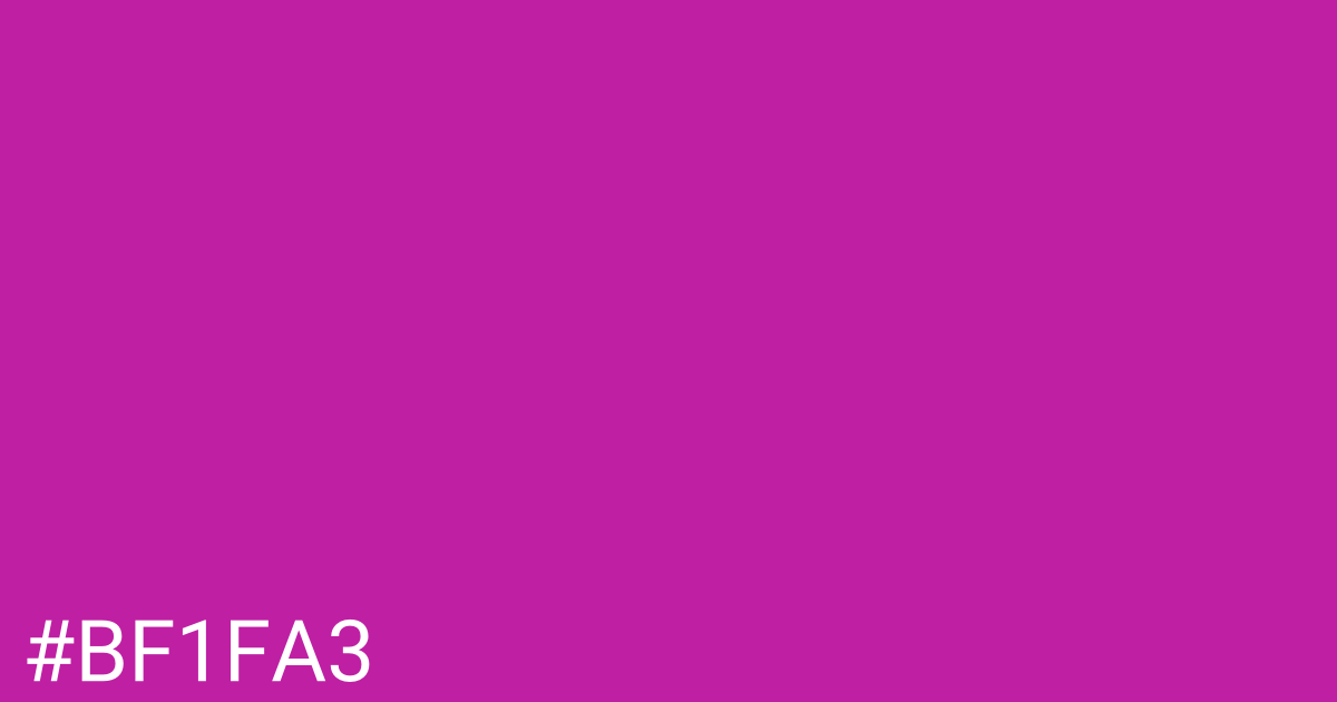 Hex color #bf1fa3 graphic