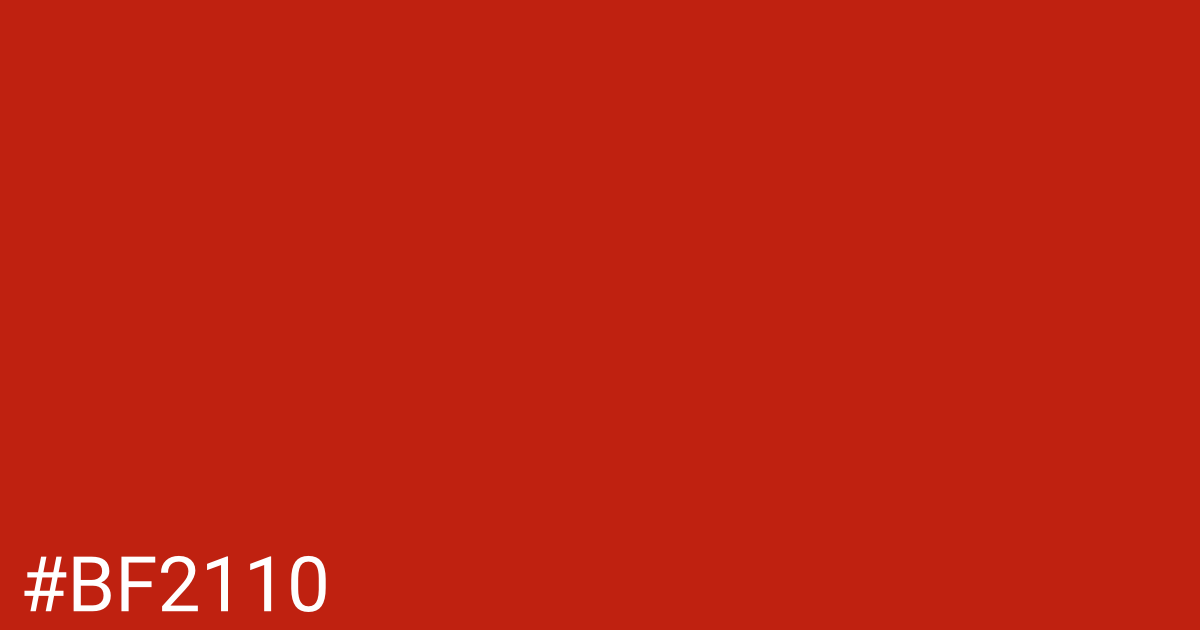 Hex color #bf2110 graphic