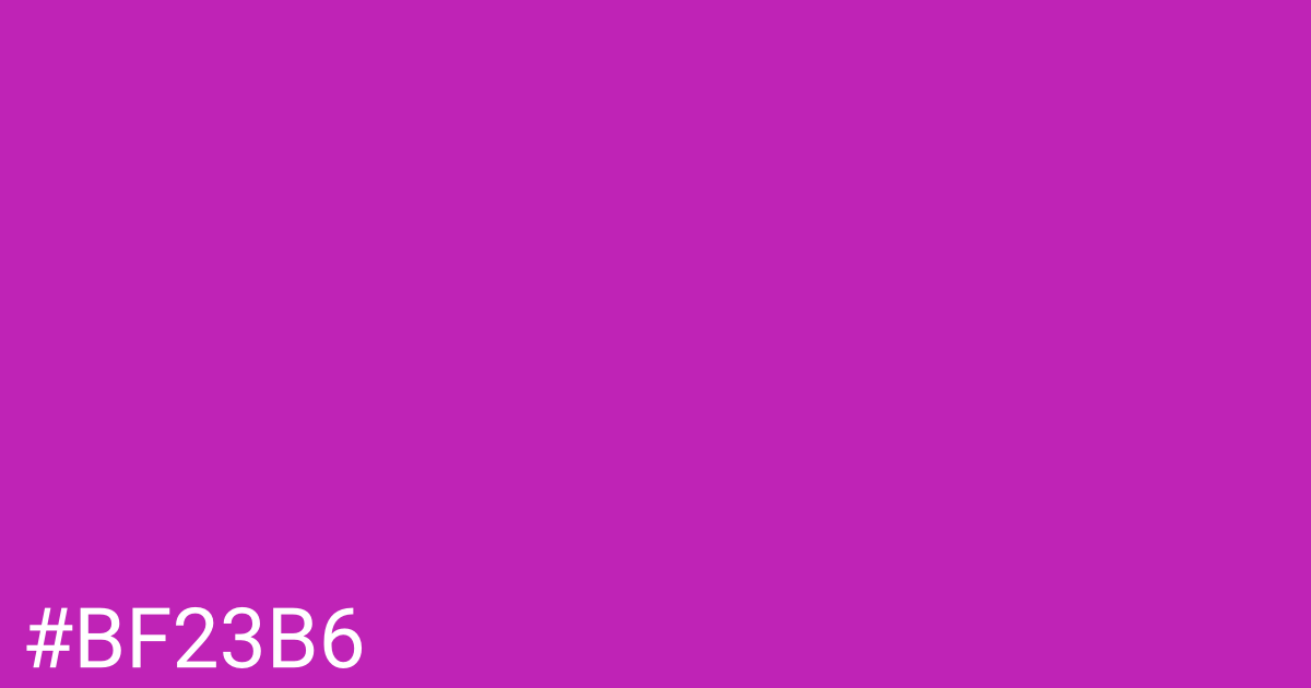 Hex color #bf23b6 graphic