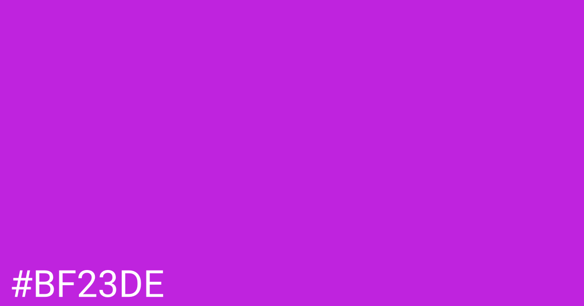 Hex color #bf23de graphic