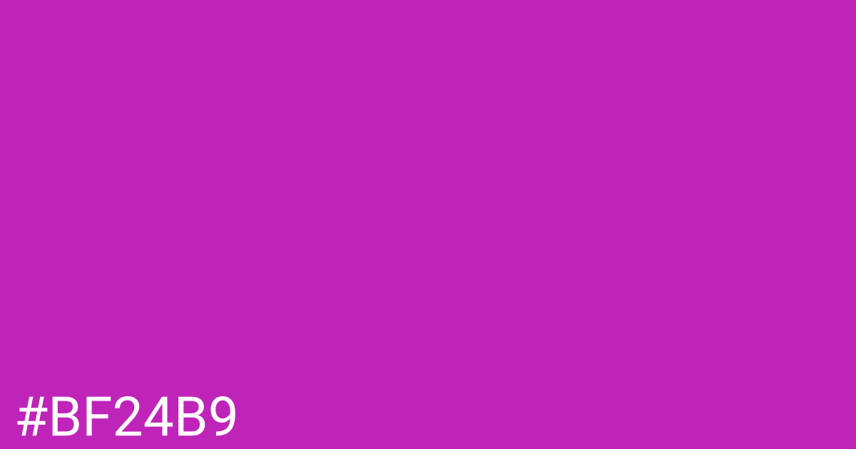 Hex color #bf24b9 graphic