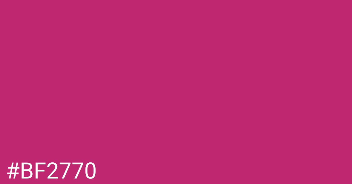 Hex color #bf2770 graphic