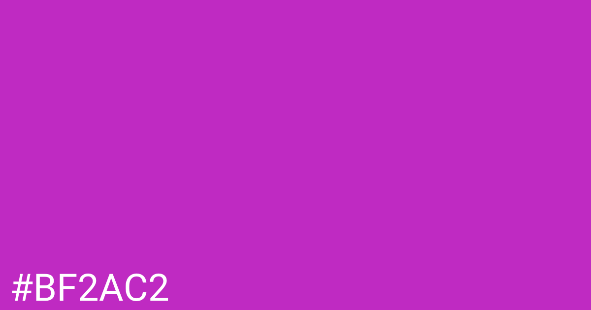 Hex color #bf2ac2 graphic