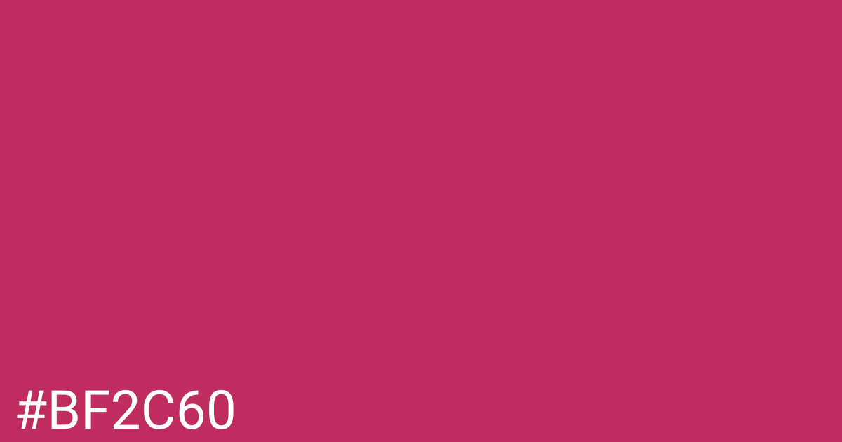 Hex color #bf2c60 graphic
