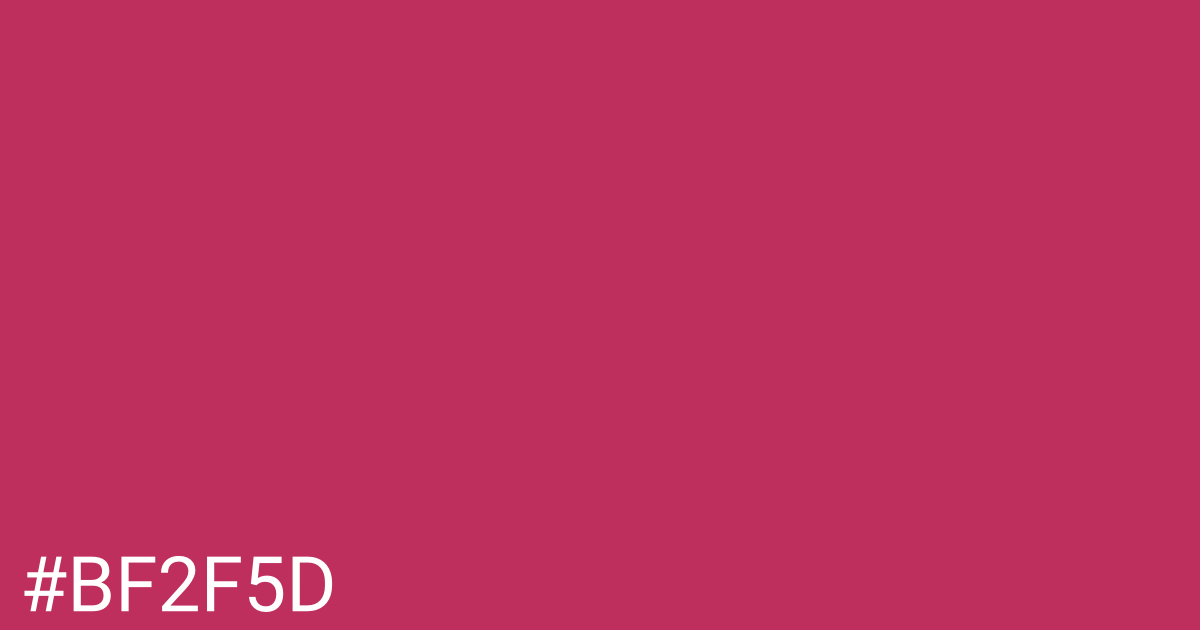 Hex color #bf2f5d graphic