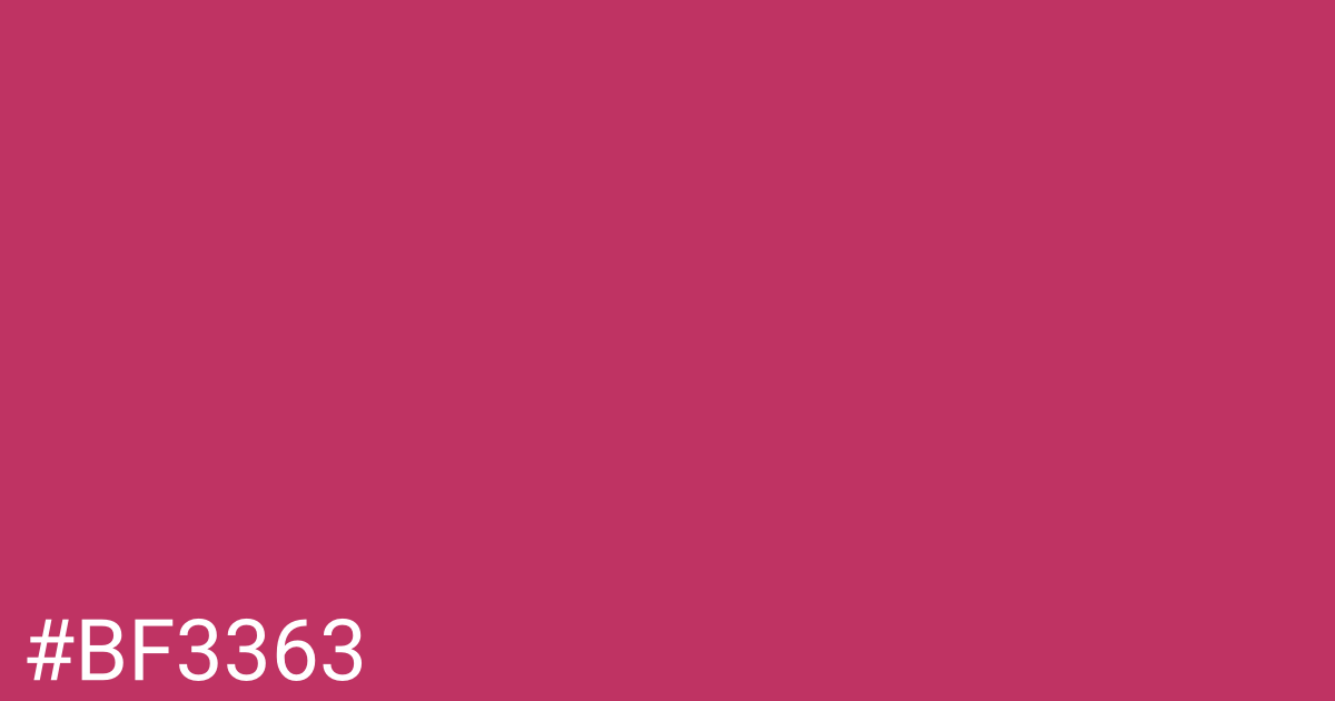 Hex color #bf3363 graphic