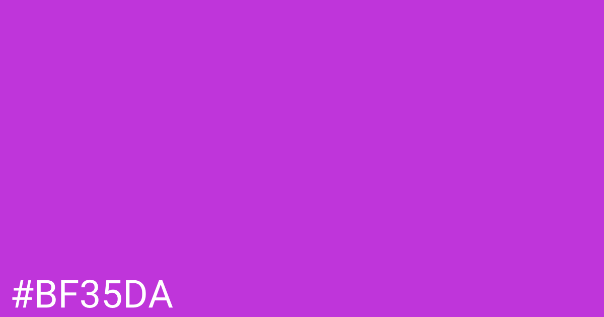 Hex color #bf35da graphic