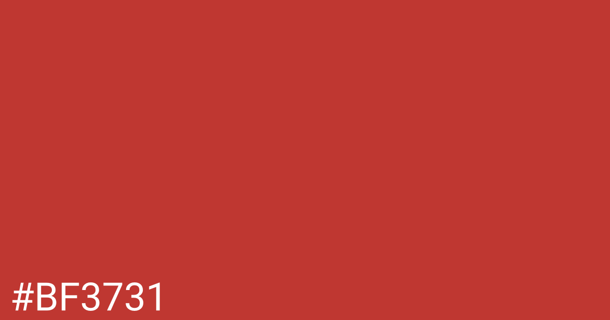 Hex color #bf3731 graphic