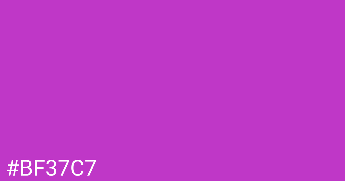 Hex color #bf37c7 graphic