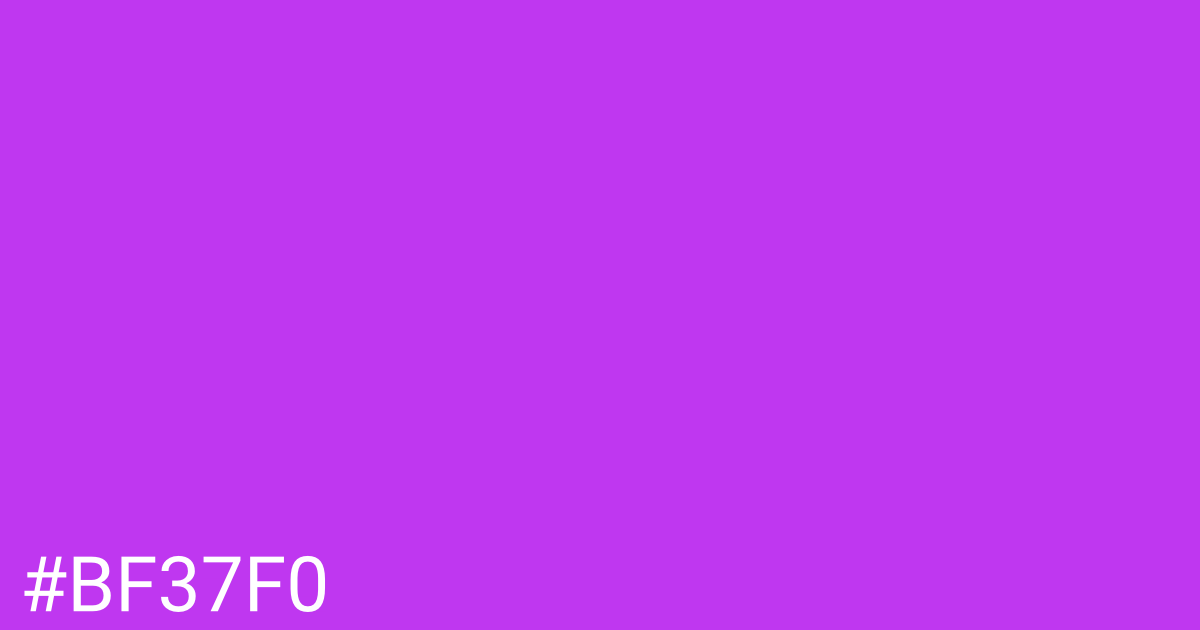 Hex color #bf37f0 graphic