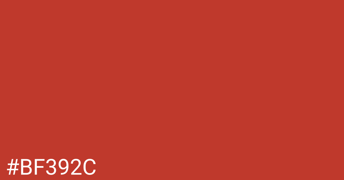 Hex color #bf392c graphic