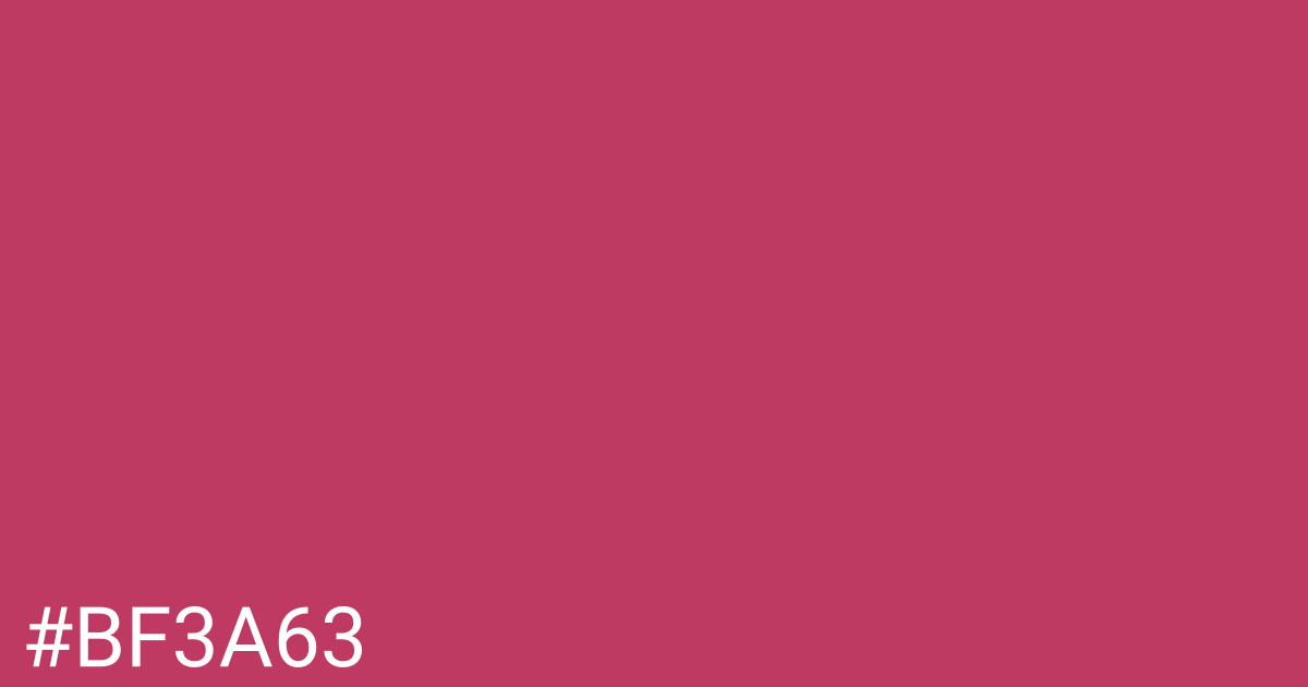 Hex color #bf3a63 graphic