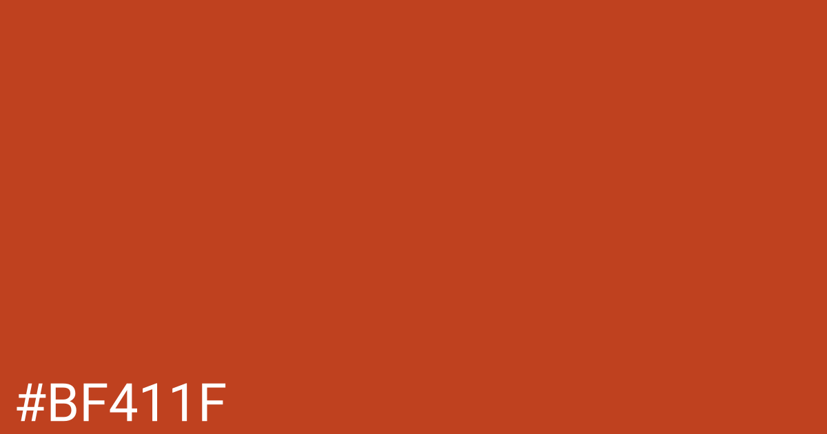 Hex color #bf411f graphic