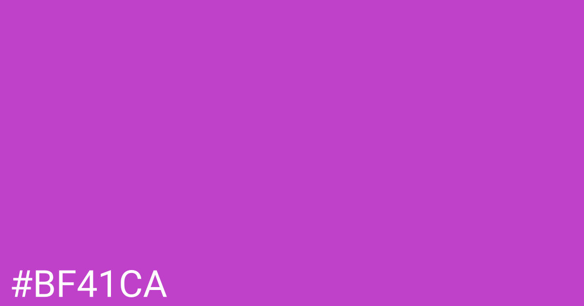 Hex color #bf41ca graphic