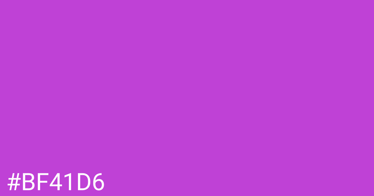 Hex color #bf41d6 graphic