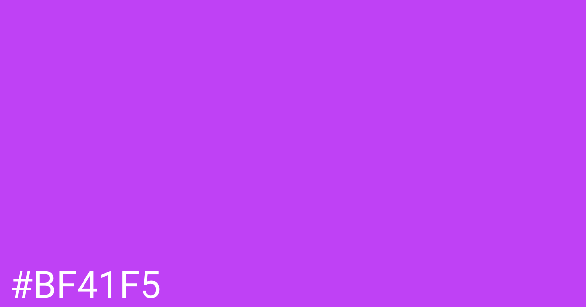 Hex color #bf41f5 graphic