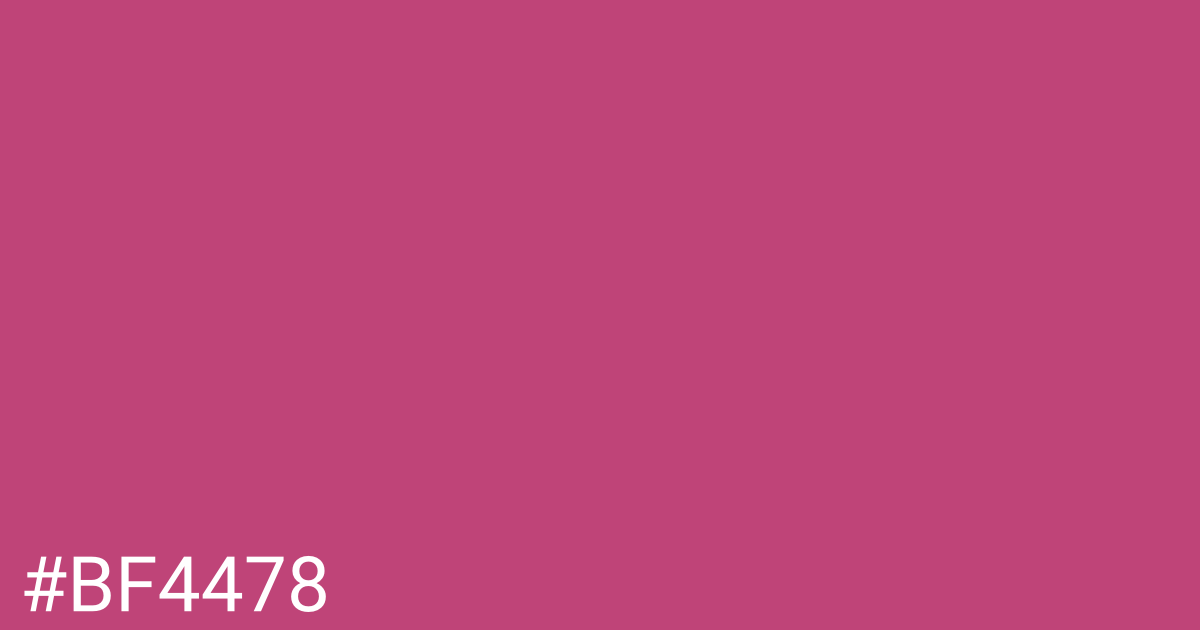 Hex color #bf4478 graphic