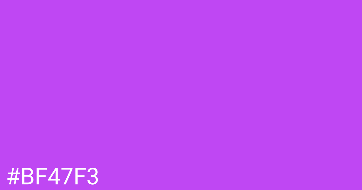 Hex color #bf47f3 graphic