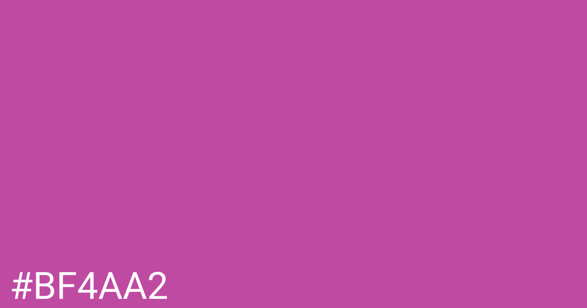 Hex color #bf4aa2 graphic