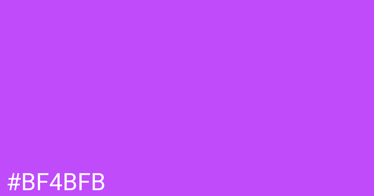 Hex color #bf4bfb graphic
