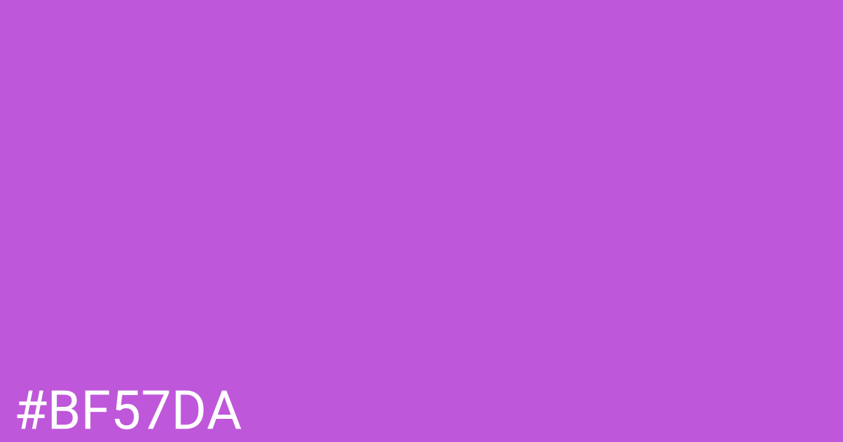 Hex color #bf57da graphic