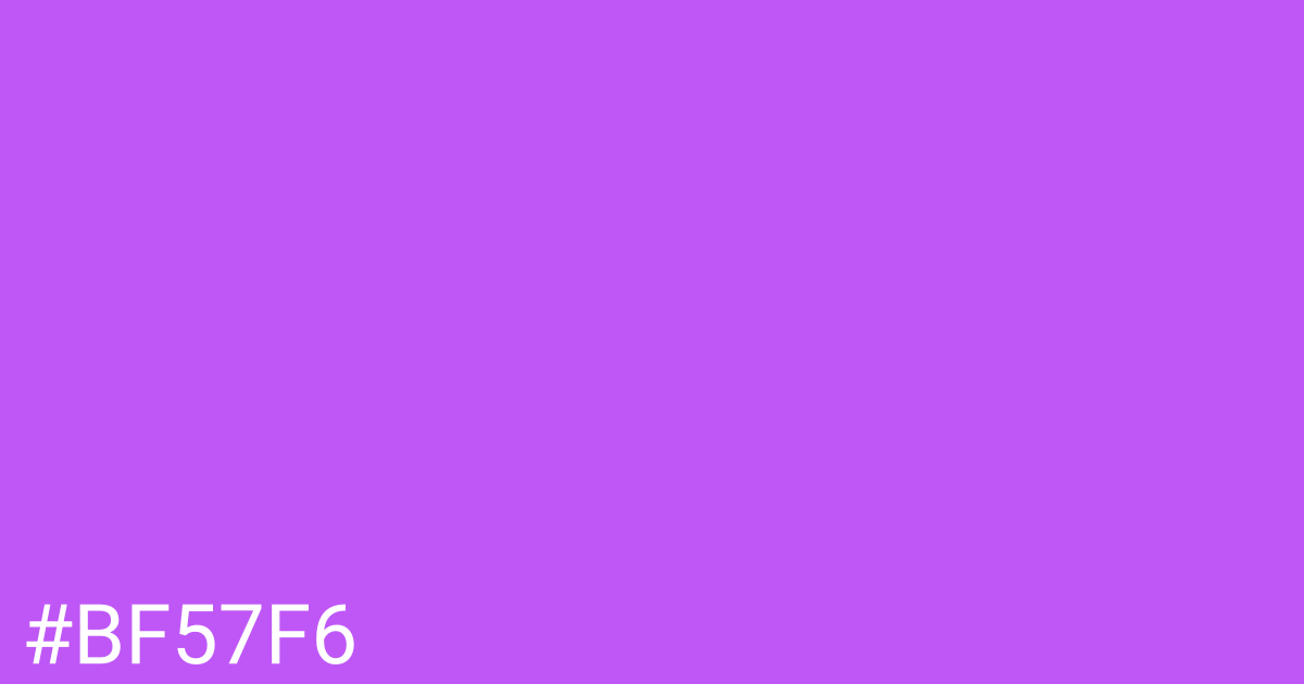 Hex color #bf57f6 graphic