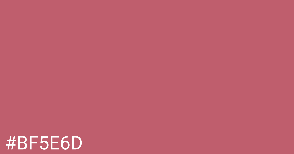 Hex color #bf5e6d graphic