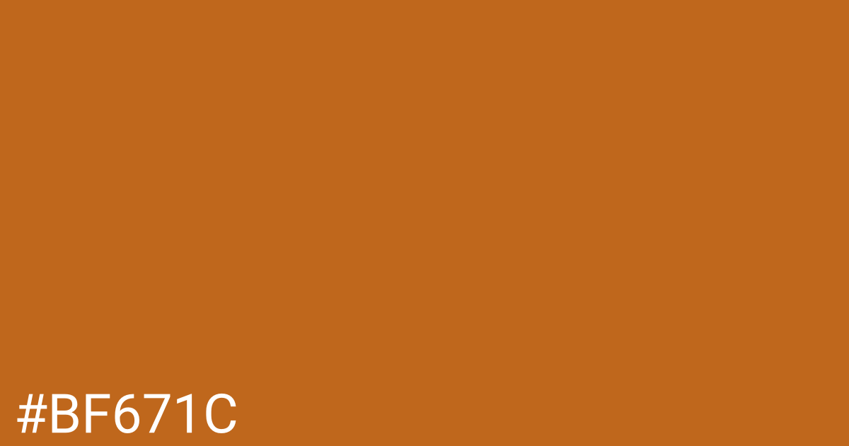 Hex color #bf671c graphic