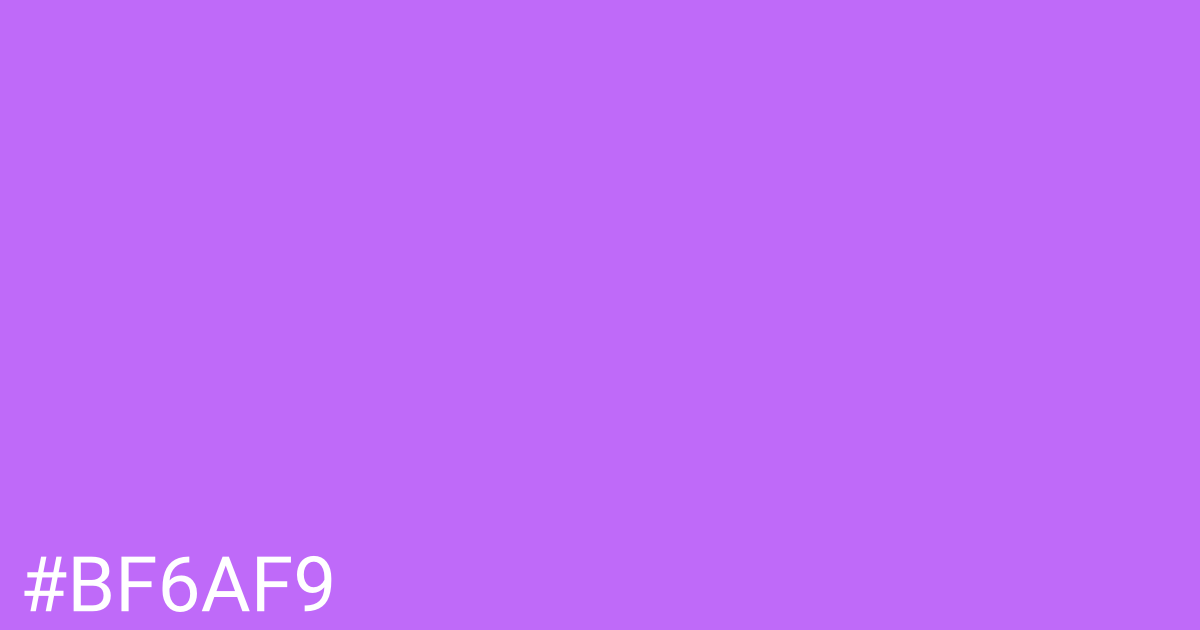 Hex color #bf6af9 graphic