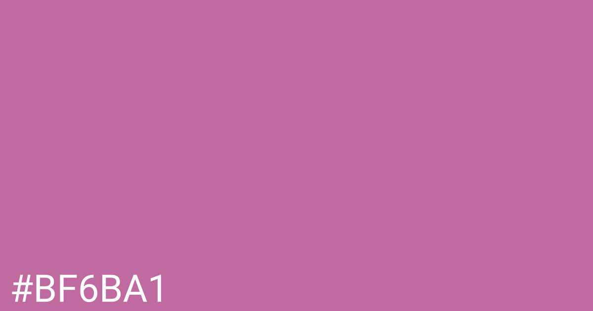Hex color #bf6ba1 graphic