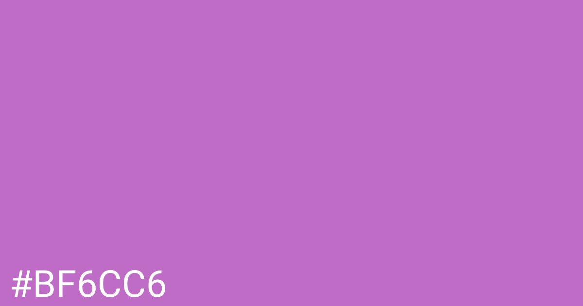 Hex color #bf6cc6 graphic