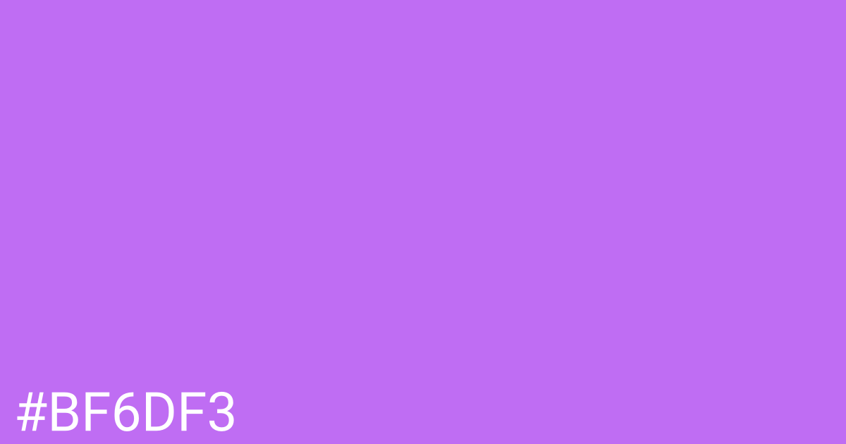 Hex color #bf6df3 graphic