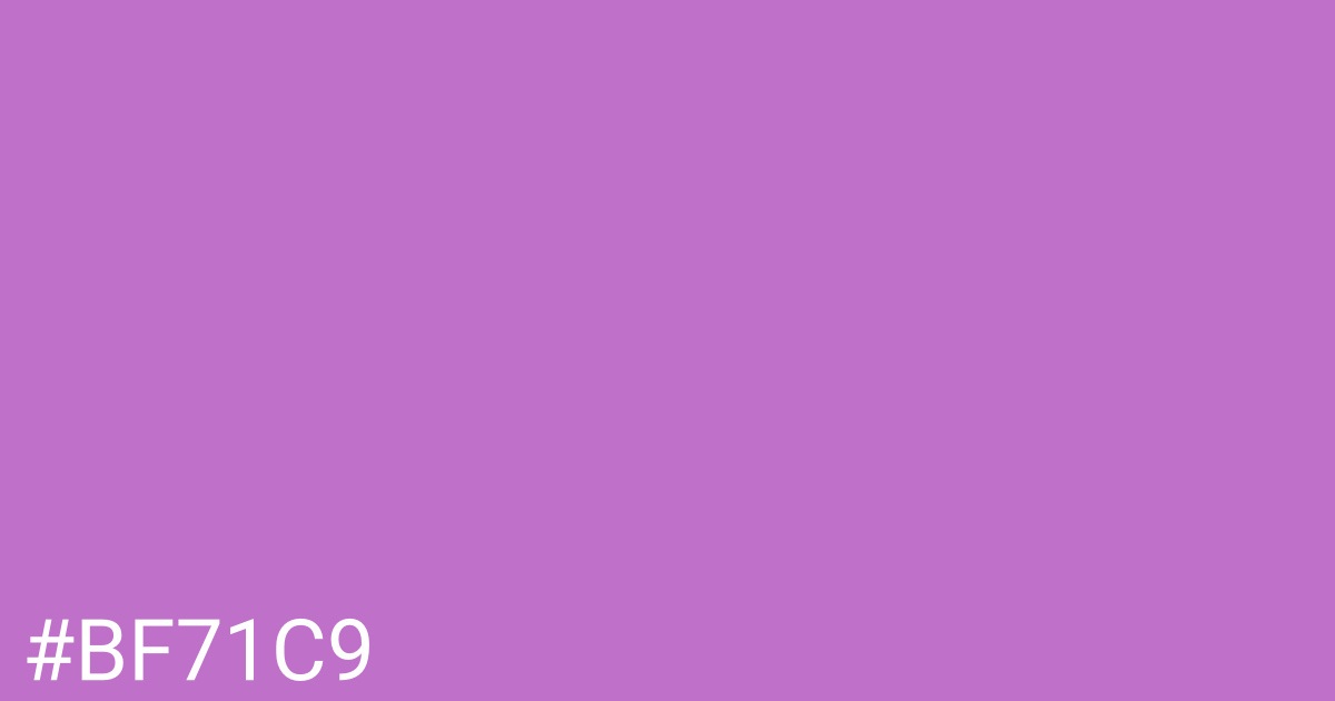 Hex color #bf71c9 graphic