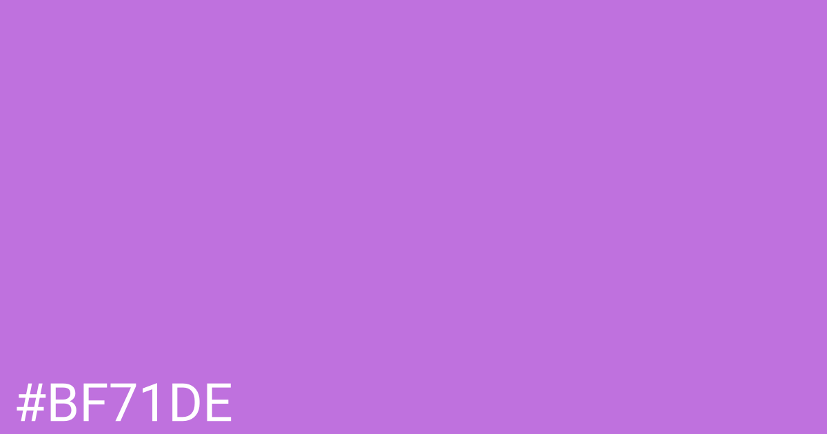 Hex color #bf71de graphic