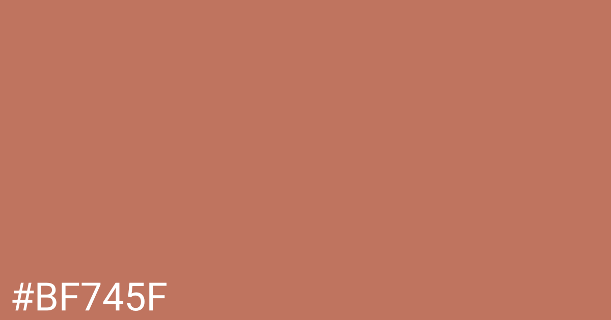 Hex color #bf745f graphic