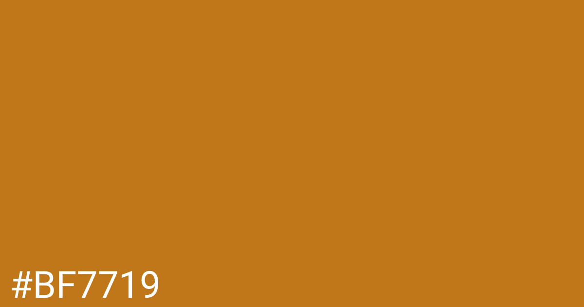 Hex color #bf7719 graphic