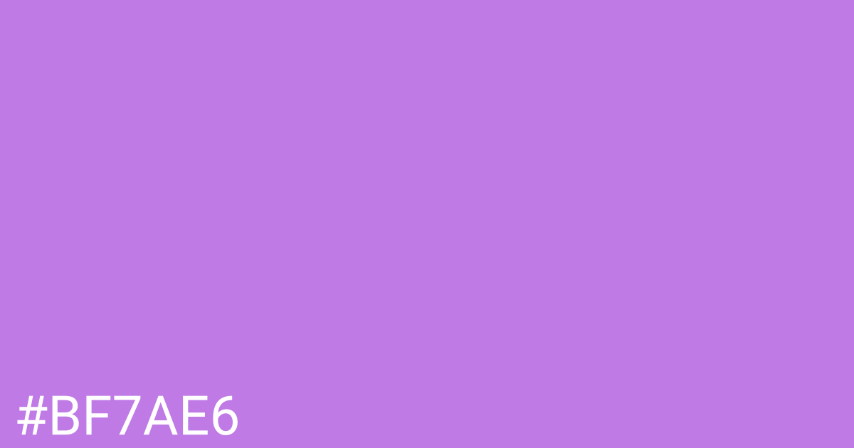 Hex color #bf7ae6 graphic