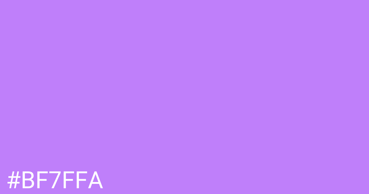 Hex color #bf7ffa graphic