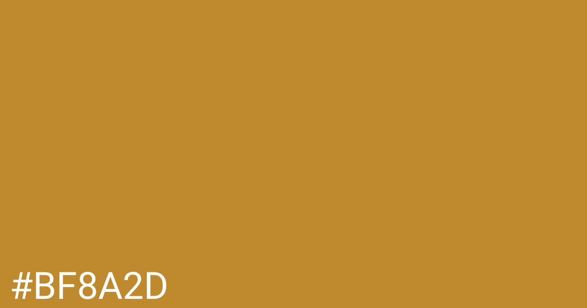 Hex color #bf8a2d graphic