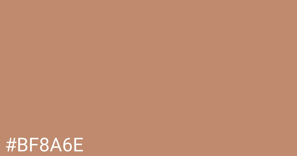 Hex color #bf8a6e graphic