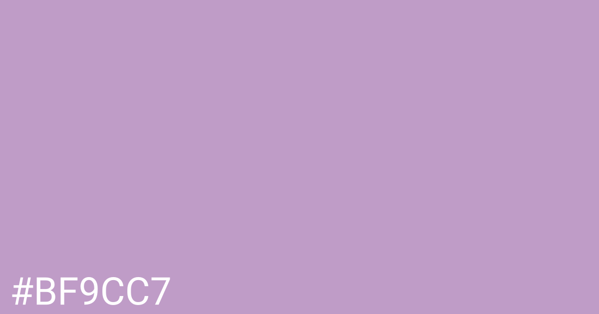 Hex color #bf9cc7 graphic