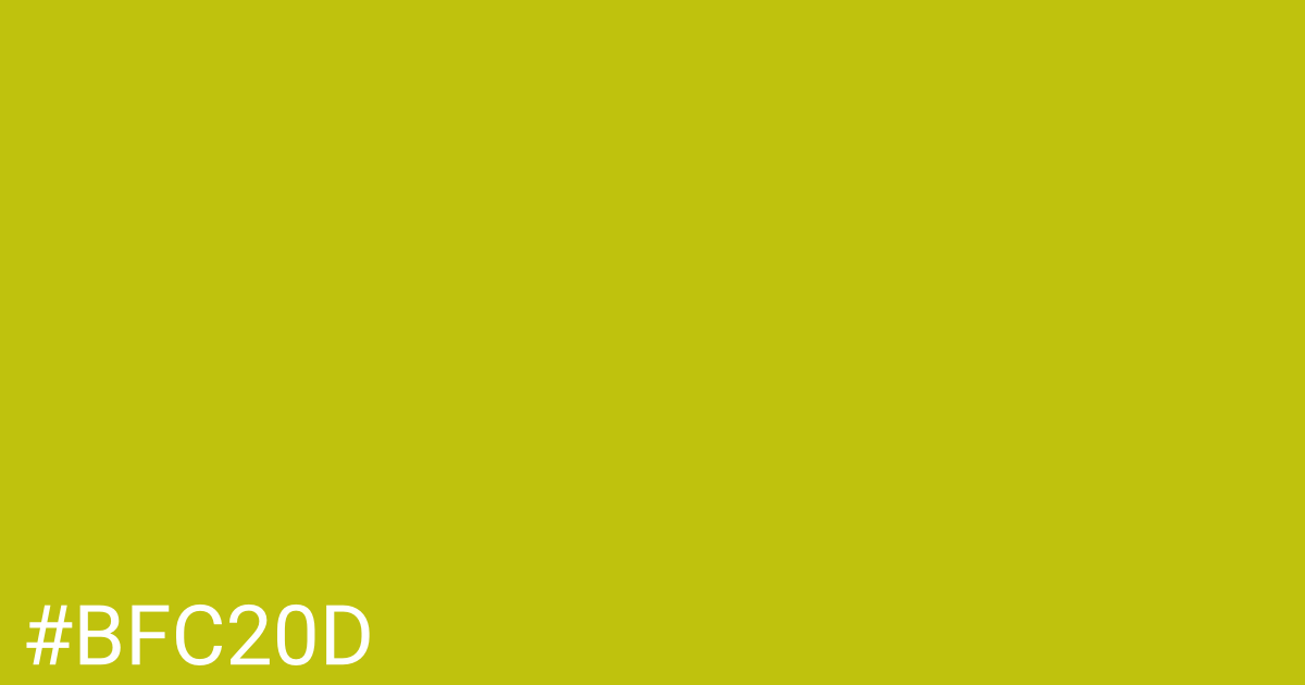 Hex color #bfc20d graphic