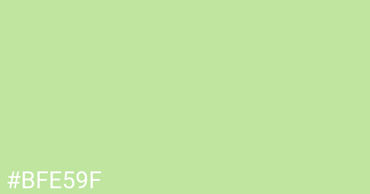 Hex color #bfe59f graphic