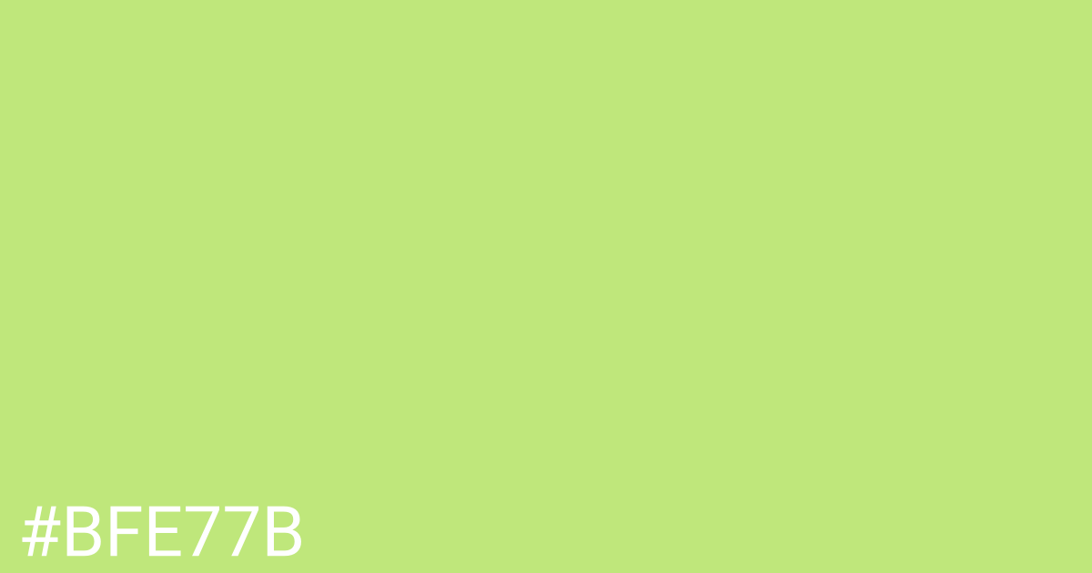 Hex color #bfe77b graphic