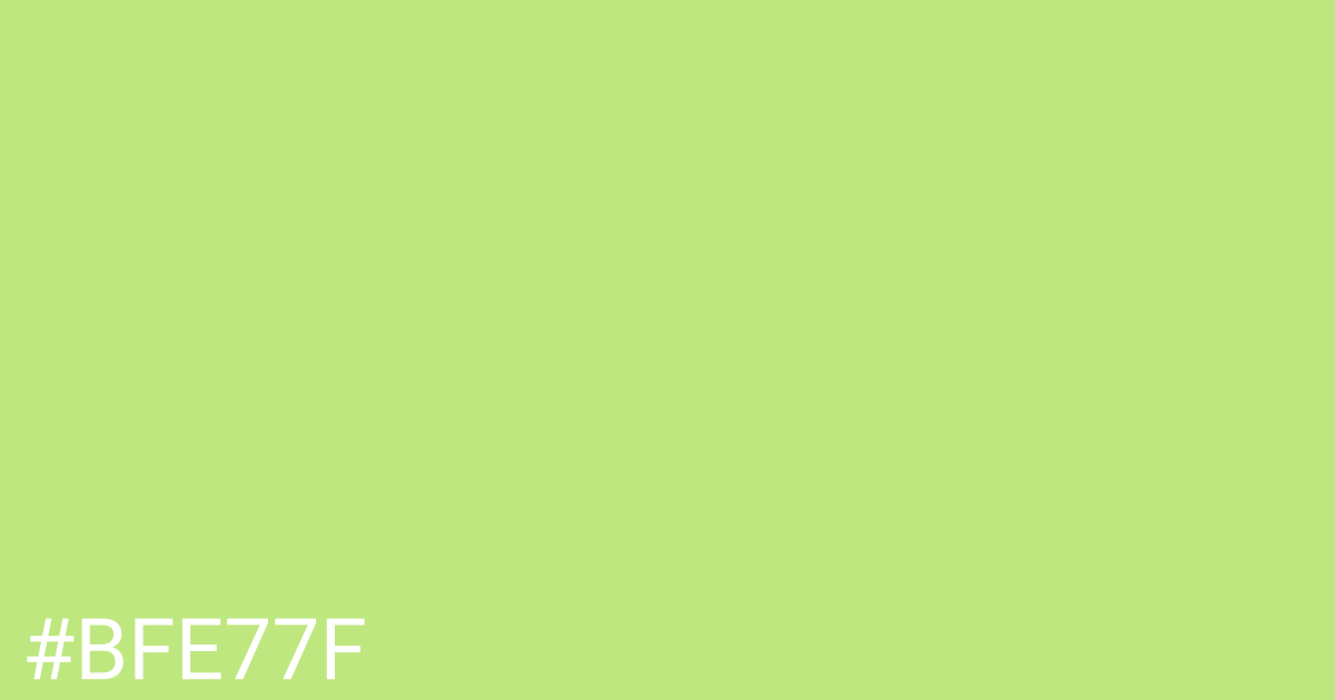 Hex color #bfe77f graphic