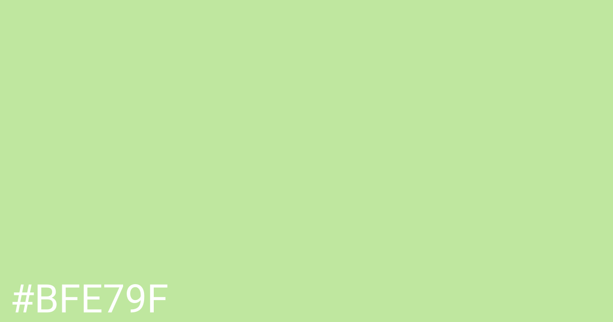 Hex color #bfe79f graphic